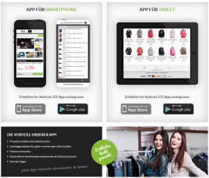 Apps bei Fashioncode.de